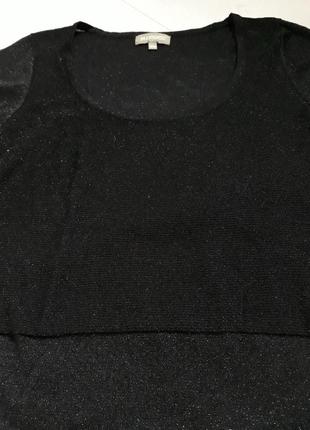 In extenso нарядная блестящая блуза / футболка с люрексом / кофточка черная2 фото