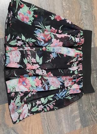 Спідниця шифон, шовк xs,s 2