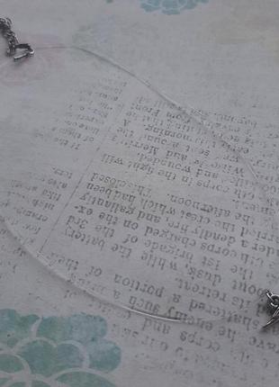 Чокер подвеска птичка кулон hand made ожерелье силикон нить невидим леска бижутерия миним2 фото