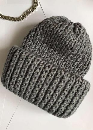Новая обалденная шапка крупной вязки hand made