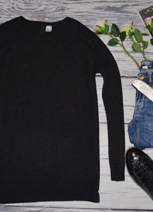 Хs h&m женский фирменный удлиненный свитер джемпер модной вязки4 фото