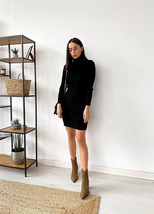 Базовое платье гольф черное