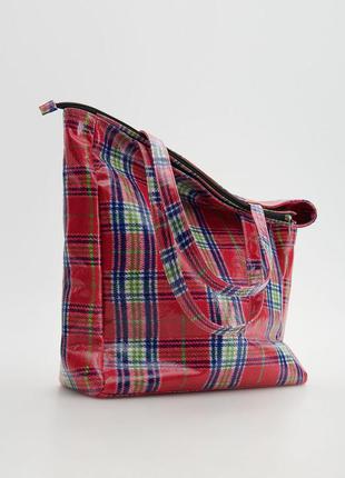 Клетчатая сумка-шоппер глубокая эксклюзив бренд2 фото