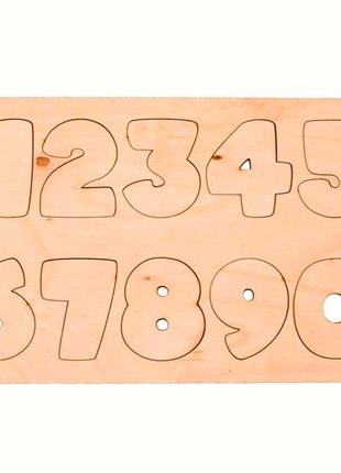 Деревянные детали для бизиборда цифры рамка вкладыш набор цифр 0-9 дерев'яні цифри заготовка декупажа цифра2 фото