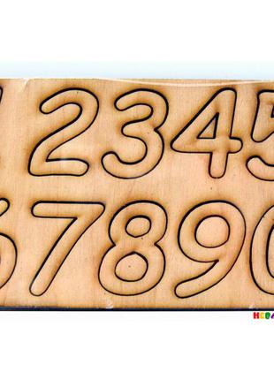 Деревянные детали для бизиборда цифры рамка вкладыш набор цифр 0-9 дерев'яні цифри заготовка декупажа цифра
