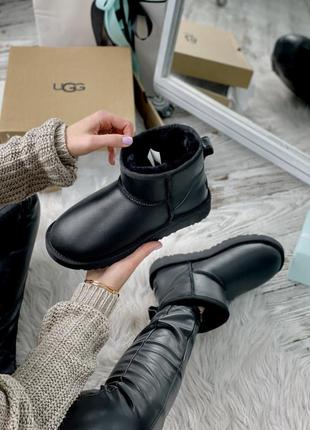 Жіночі уггі Cuff ugg оригінал галлограмма❄️ женские угги чёрные2 фото