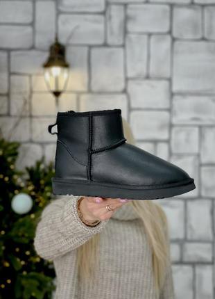 Жіночі уггі Cuff ugg оригінал галлограмма❄️ женские угги чёрные5 фото
