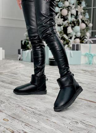 Жіночі уггі Cuff ugg оригінал галлограмма❄️ женские угги чёрные7 фото
