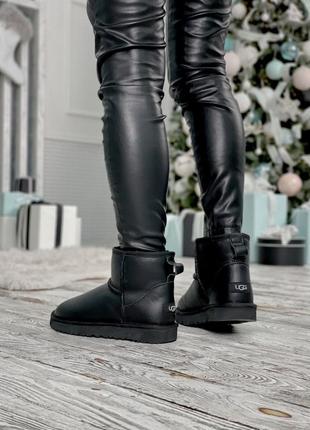 Жіночі уггі Cuff ugg оригінал галлограмма❄️ женские угги чёрные10 фото