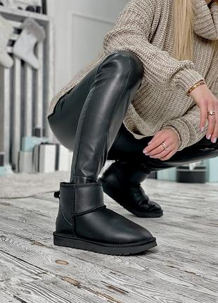 Жіночі уггі Cuff ugg оригінал галлограмма❄️ женские угги чёрные9 фото