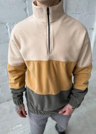 Тёплая плюшевая оверсайз толстовка