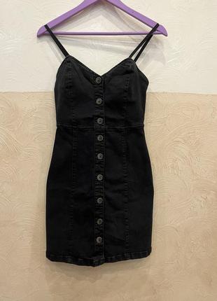 Новое джинсовое платье сарафан манго