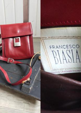 Кожаная брендовая сумочка francesco biasia , кожа, 18*15 см1 фото