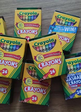 Восковые карандаши 24шт. crayola сша