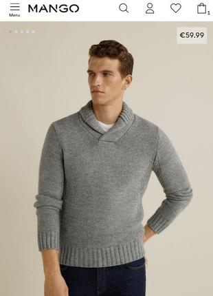 Шерстяний чоловічий светр l2 фото