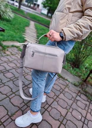 Женская стильная пастельная сумка из натуральной кожи жіноча пастельна крута сумочка із натуральної шкіри8 фото