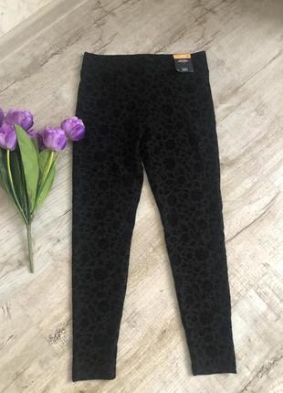 Marks&spencer брюки лосины леггинсы черные бархат модные трендовые стильные4 фото