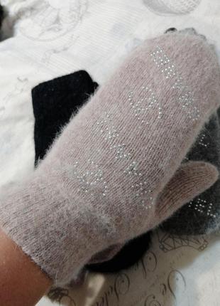 Ангорові рукавиці рукавиці5 фото