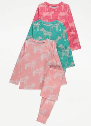 Брендова трикотажная пижама для девочки george3 фото