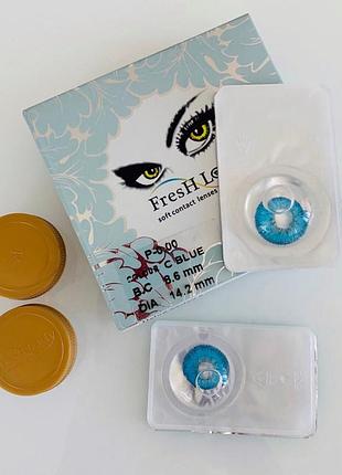 Цветные линзы fresh lady без диоптрий голубые