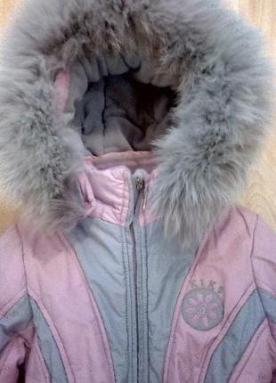 Пальто куртка для девочки фирмы kiko (6-7 лет)3 фото