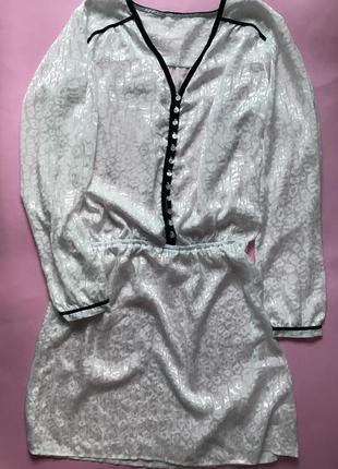 Сукня туніка накидка парео з велюровими вставками