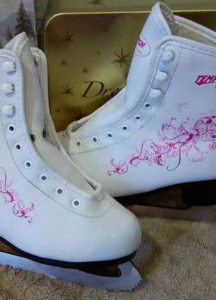 Ботинки с коньками фигурными tempish dream розовые