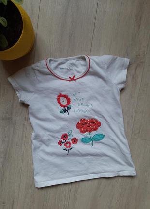 Некст next 7-8 лет футболка для девочки хлопок