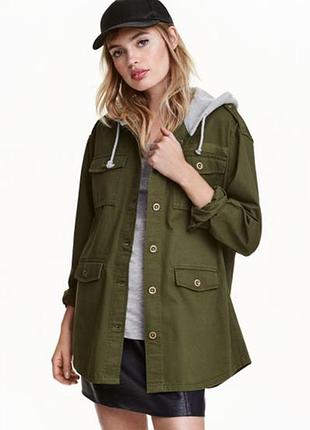 Куртка-сорочка з капюшоном від бренду h&m 0398639002