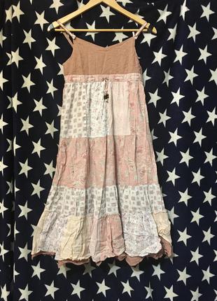 Платье летнее сарафан разноцветный для девочки