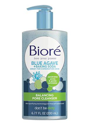 Балансуючий засіб для очищення пір biore blue agave & baking soda pore balancing cleanser 200 мл1 фото