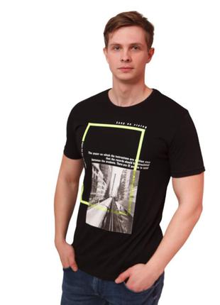 Футболка с надписью и рисунком черная турция ls1003