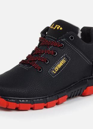 Кроссовки зимние lorimas черно-красные 43
