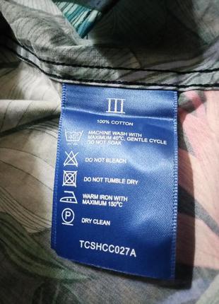 Рубашка длинный рукав тропический принт мерсеризирует хлопок tresanti celeste (оригинал)