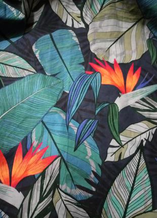 Рубашка длинный рукав тропический принт мерсеризирует хлопок tresanti celeste (оригинал)