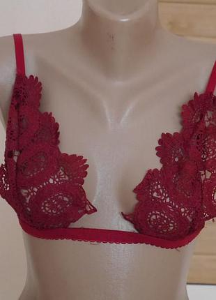 Бюстгальтер-сексі на чашку а-ст. пог-34-62 см . бордовий