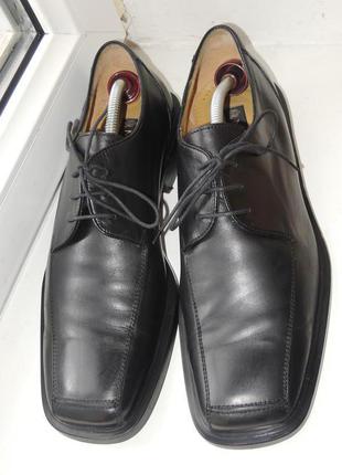 Фирменные кожаные туфли mezlan (испания) р.43 (евро 9,5) (28 см)
