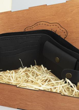 Подарочный набор мужской в коробке №42 (черный) ремень, портмоне, обложка на id паспорт6 фото