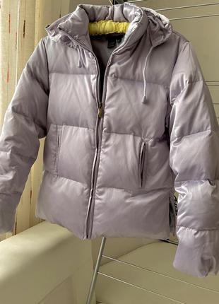 Zara модный укороченный пуховик куртка натуральный пух1 фото
