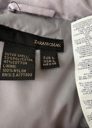 Zara модный укороченный пуховик куртка натуральный пух10 фото