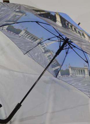 Зонт-трость №вр1011 с фото будапешта от фирмы "feeling rain".4 фото