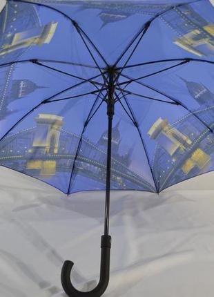 Зонт-трость №вр1011 з фото будапешта від фірми "feeling rain".5 фото