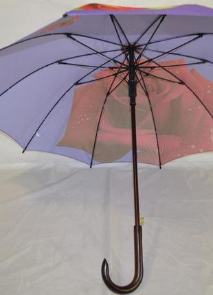 Женский зонт-трость роза  фирмы "susino"5 фото