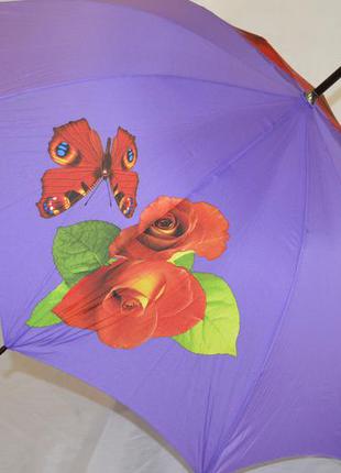 Женский зонт-трость роза  фирмы "susino"3 фото