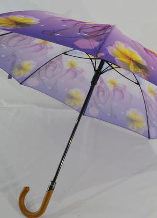Женский зонт трость с летними узорами от фирмы "lantana".4 фото