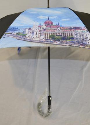 Зонт-трость с фото великолепного города будапешта5 фото