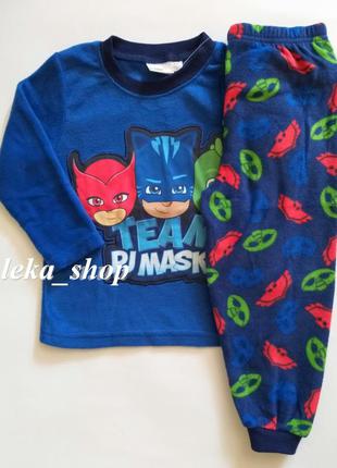 Піжама флісова на хлопчика pj masks primark1 фото