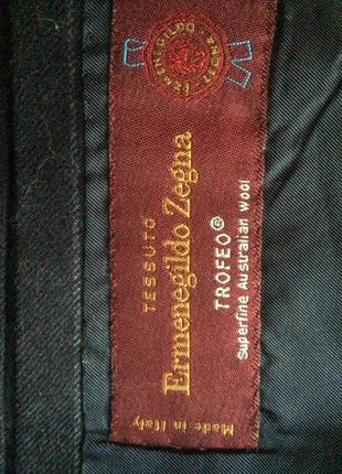 Класичний вовняний піджак однобортний люксового бренду ermenegildo zegna,італія9 фото