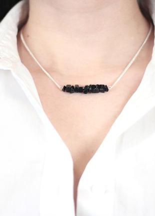 Подвеска серебро оникс, бирюза, нефрит