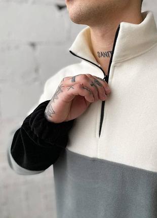 Тёплая плюшевая оверсайз толстовка